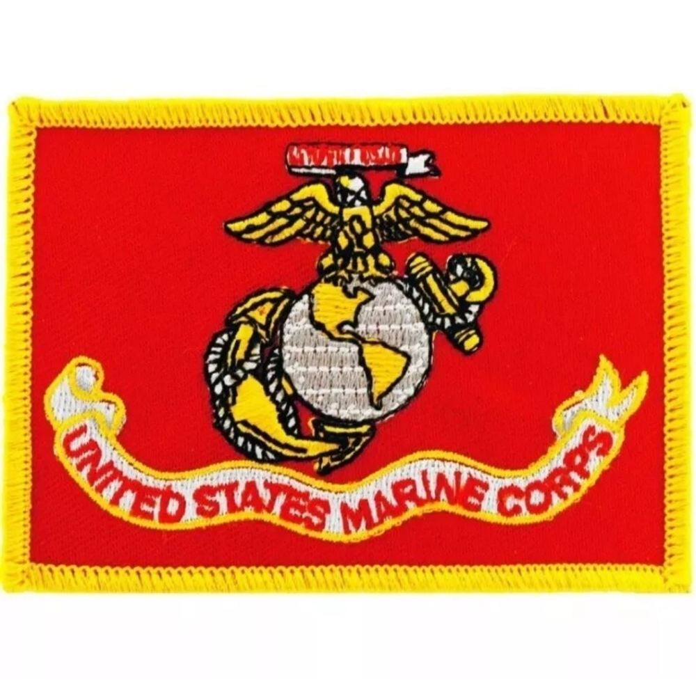 Eagle Emblems Embroidered Patch USMC Flag (2-1/2" X 3-1/2")